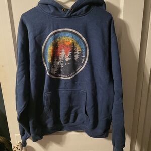 Blue Graphic Hoodie